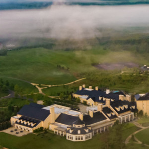 An aerial view of Salamander Spa.