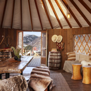 blue sky lodge, yurt, auberge resorts collection,